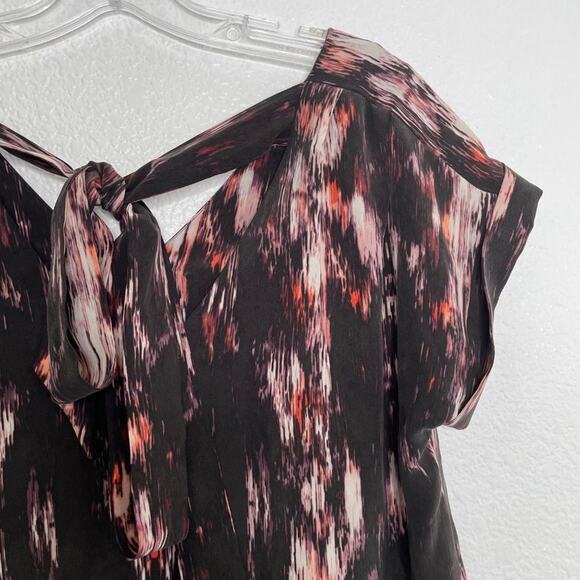 Cynthia Rowley Womens Dress Size 4 Purple V-Neck Silk Pullover Unlined Casual - Picture 11 of 14